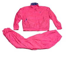 Vintage Nike Pink Track Suit Womens Size M Windbreaker 80  s 90  s Y2K
