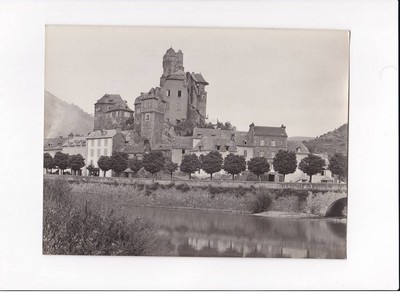 AVEYRON, Estaing, Le Château et le Lot, Foto Auclair-Melot, ca. 23x17cm
