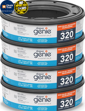 Diaper Genie Essentials Round Refill 4-Pack 320 Count Pack of 4 , Unscented