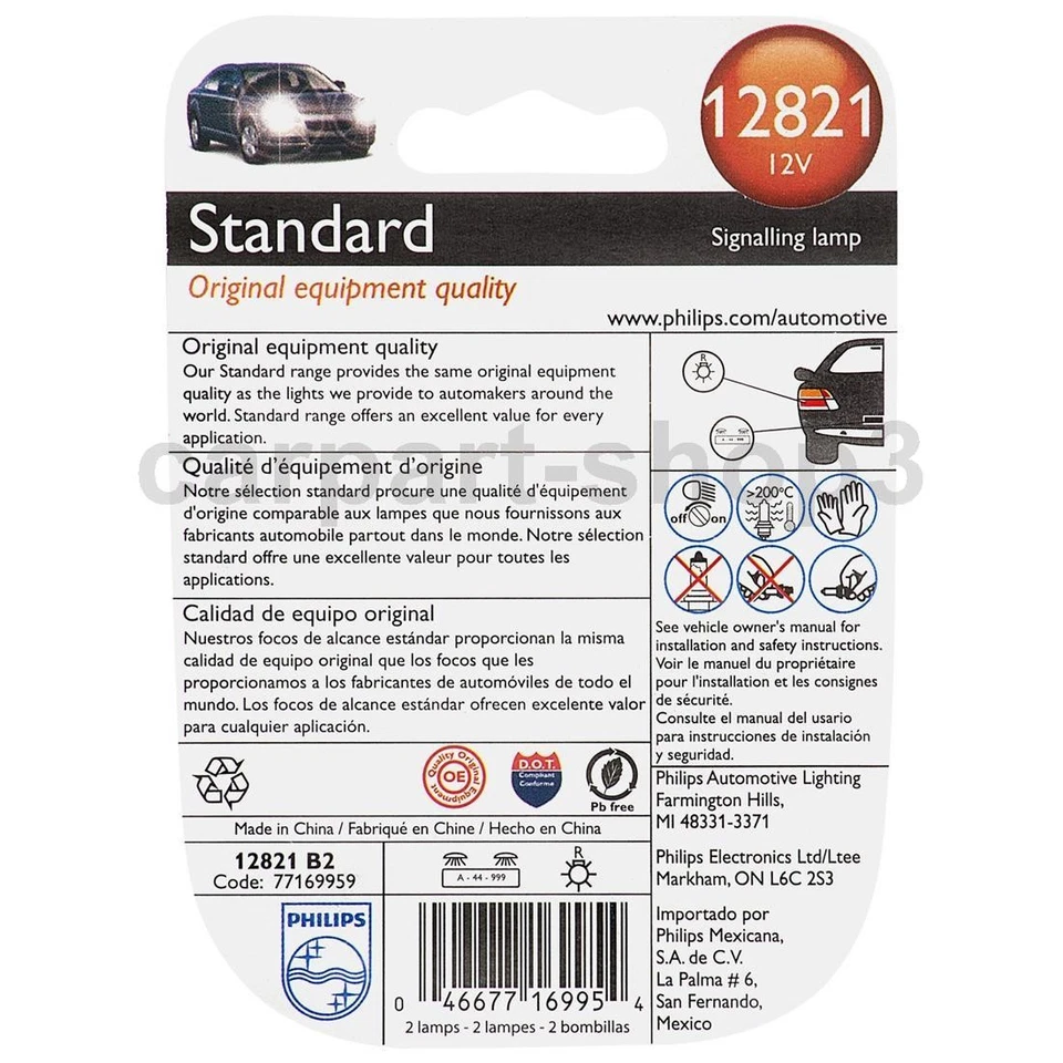 Bombilla de matrícula Philips para Mercedes-Benz 200 1966-1968 Foto 4 de 4