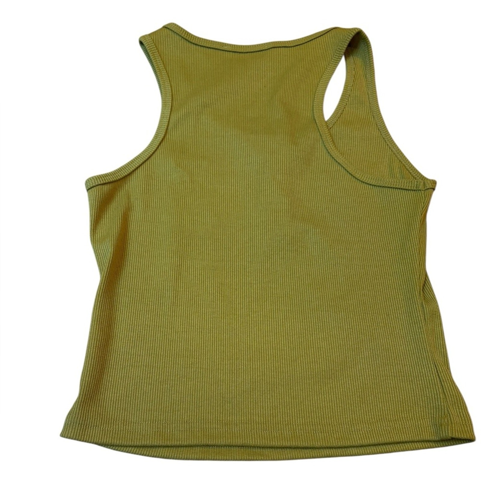 Cider SOLID RIB BUTTON UP TANK CROP TOP  Ginger c… - image 2