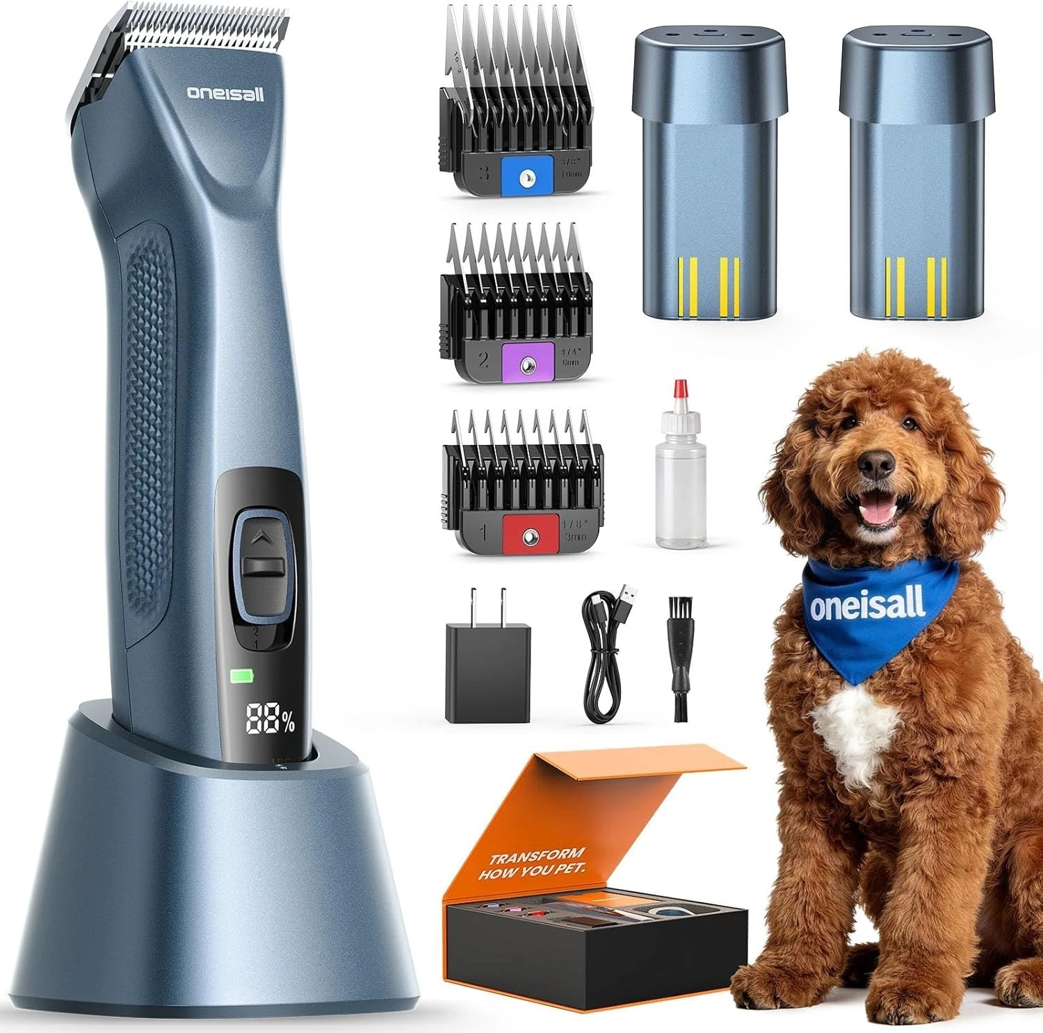 Professional PET CLIPPERS Dog Grooming Kit Heavy Duty Trimmer Thick Hair US
Opens in a new window or