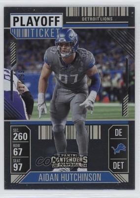 2024 Panini Contenders Playoff Ticket /199 Aidan Hutchinson #34 8d4