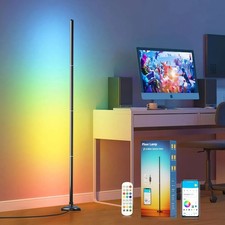 RGB Corner Floor Lamp LED Color Changing Smart Standing Lamp App Remote Bedroom