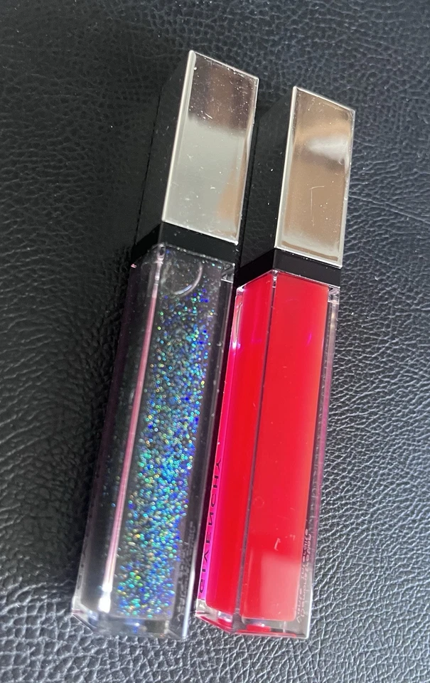2 X Givenchy Lip Glosses Red Color Enhancing Gloss Revelateur & Black Interdit - Image 2 of 4