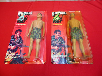 VINTAGE GI JOE 1964: JOEZETA: 1975 LOT OF 2 DEFENDER FIGURES MOC  -  READ