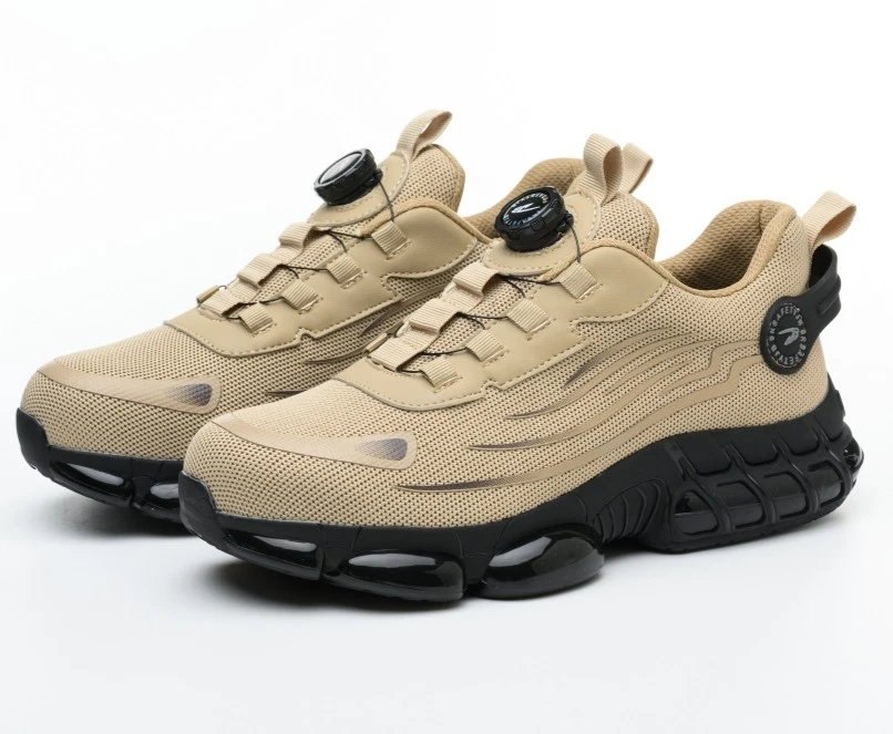 Мужские рабочие безопасные кроссовки со стальным носком с вращающейся пряжкой неразрушимые нескользящие - Изображение 2 из 4