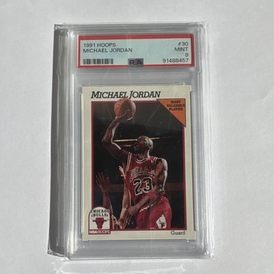 1991-92 NBA Hoops Michael Jordan #30 PSA 9 Chicago Bulls Basketball Card