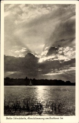Ak Berlin Köpenick Schmöckwitz, Abendstimmung am Zeuthener See - 4846938