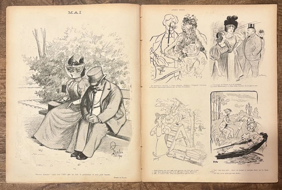 Le Rire Magazine (Fr) - May 30, 1896 - Complete w/ Forain; Jeanniot; Metivet - Image 3 of 4