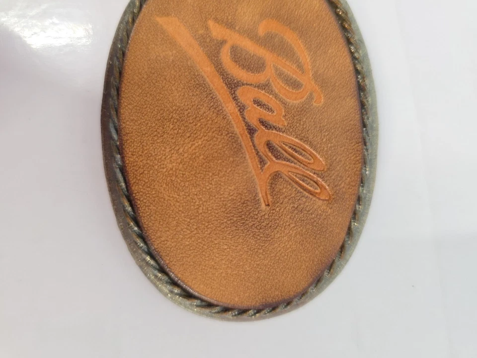 Empleado Ball Mason Años de Servicio Regalo Latón Cuero Cinturón Hebilla Greeneville Foto 3 de 4