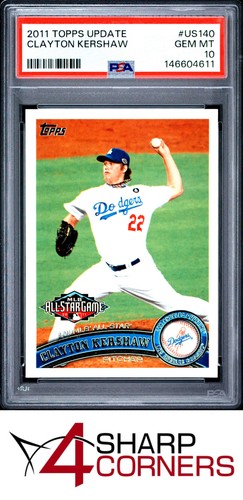 2011 TOPPS UPDATE #US140 CLAYTON KERSHAW DODGERS PSA 10