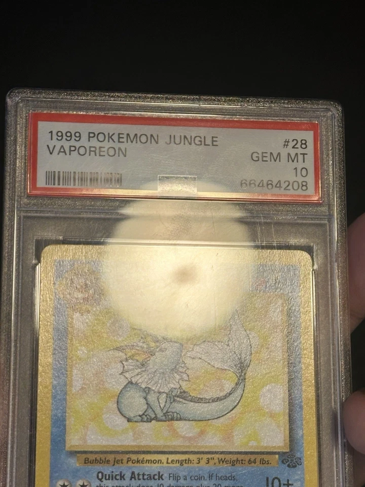 1999 Pokémon Jungle Vaporeon #28 PSA 10 Gem Mint (LOW POP!) - Image 4 of 4