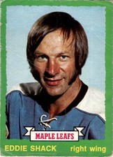 1973-74 O-Pee-Chee VTG OPC Creased Eddie Shack Toronto Maple Leafs #242