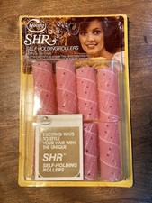 Vintage Goody 8 Large 7/8" Pink Hair Rollers Curlers Self Holding Sealed 1977