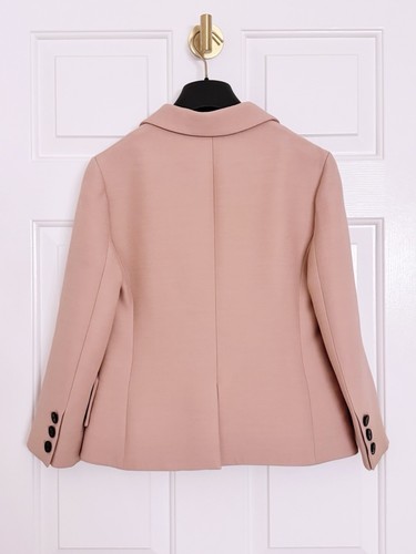 NWT Christian Dior Wool Silk Bar Jacket Blazer FR36 Rose Des Vents Blush Pink - Picture 5 of 13