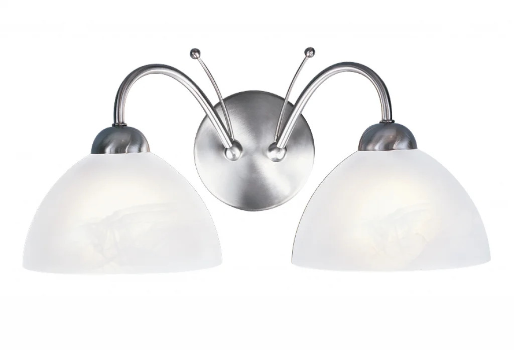 Wall Light Silver Milanese Double Satin Searchlight 1132-2SS