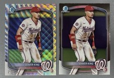 2- 2025 Bowman Chrome Prospects Seaver King Wave Refractor 210/350, Base #BCP-93