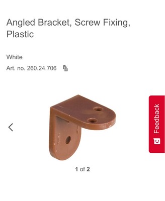 Weißer Kunststoff Winkel SCHWERLAST 25x24x16 mm Schraubbefestigung