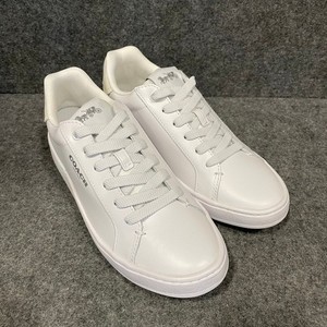 靴 COACH CLIP LEATHER LOW TOP 7 B Coach Women's Clip Signature Court Low Top Sneaker. Color Maple