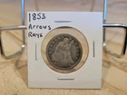 1853 Seated Liberty Quarter 25 Cent Arrows & Rays 90% Silver G-VG