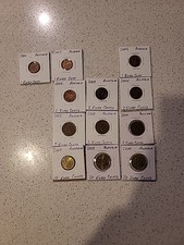 12 Piece Modern-day Austrian Euro Cents From 2001 To 2004 With 1 Cent To 20 Cent