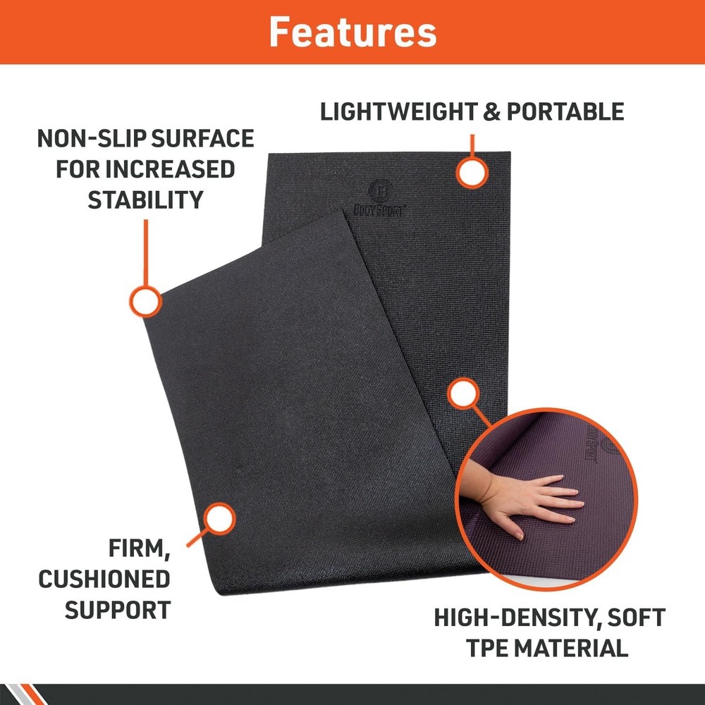Premium Non-Slip High-Density Yoga Mat with Shock Absorption