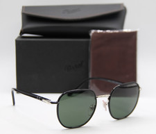 NEW PERSOL P 1015-S-J 1125/31 BLACK SILVER AUTHENTIC FRAMES SUNGLASSES 52-20
