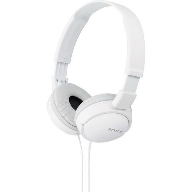Sony MDR-ZX110 White Wired On-Ear Headphones New in Box-image