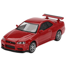 1:64 Scale Mini GT Nissan Skyline GT-R (R34) V-Spec Active Red (RHD) Model Car