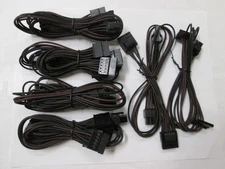 Seasonic Modular Sleeved Sata and Molex Power Cables Noctua Edition #3 NEW!