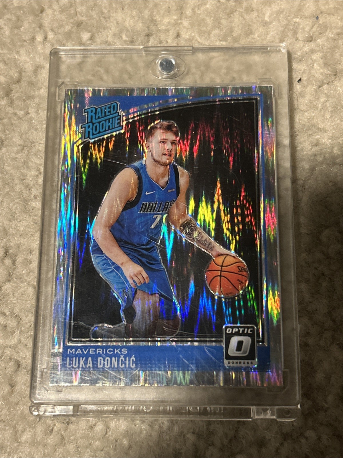 2018-2019 Panini Donruss Optic Rated Rookie Luka Doncic #177 Shock Print Line