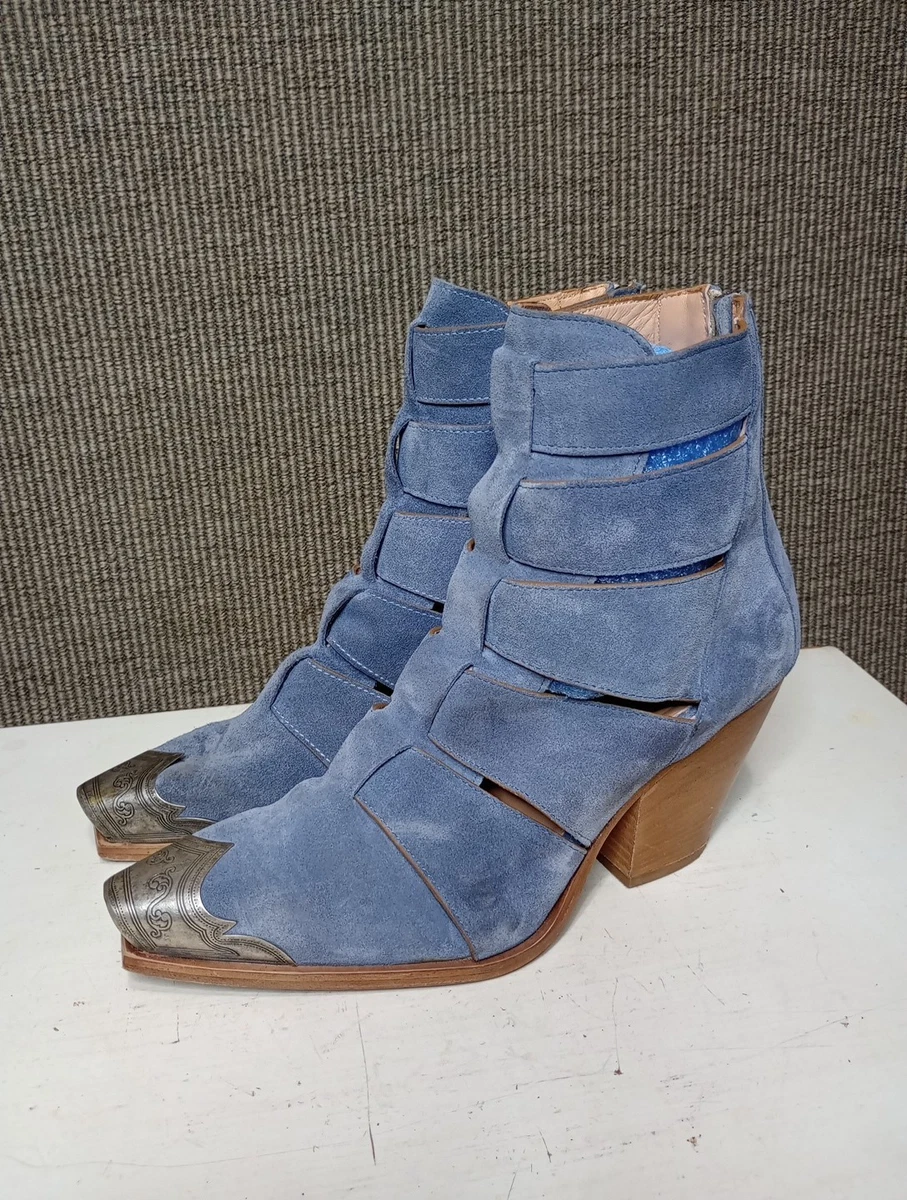 Bootie Blue High (3-3.9 in) Heel Height Boots for Women for  display picture 1