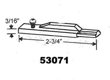 CertainTeed Zinc Die Cast Pivot Bar 3/16" x 2-3/4