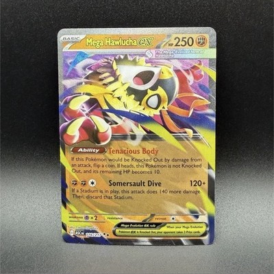 Pokémon Mega Hawlucha EX Full Art Holo Rare ASCAL 116/217 NM 