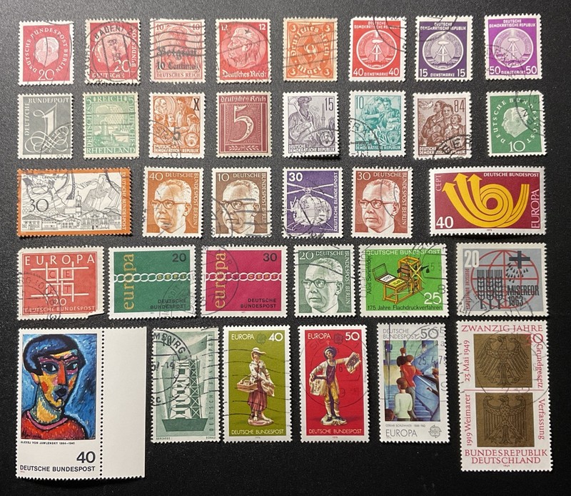 Stamps Germany - Worldwide Variety Collection Lot #36