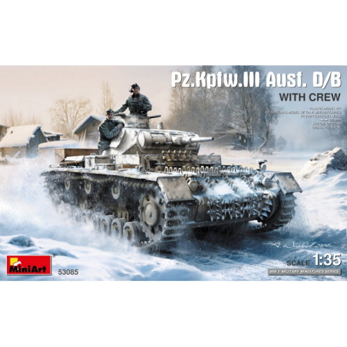 Pz.Kpfw.Iii Ausf. D/B With Crew KIT 1:35 Miniart Kit Mezzi Militari -D- Neues Mo-image