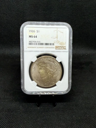 1926 Peace Dollar NGC MS64 (Gorgeous Toning) High Grade! 90% Silver Dollar