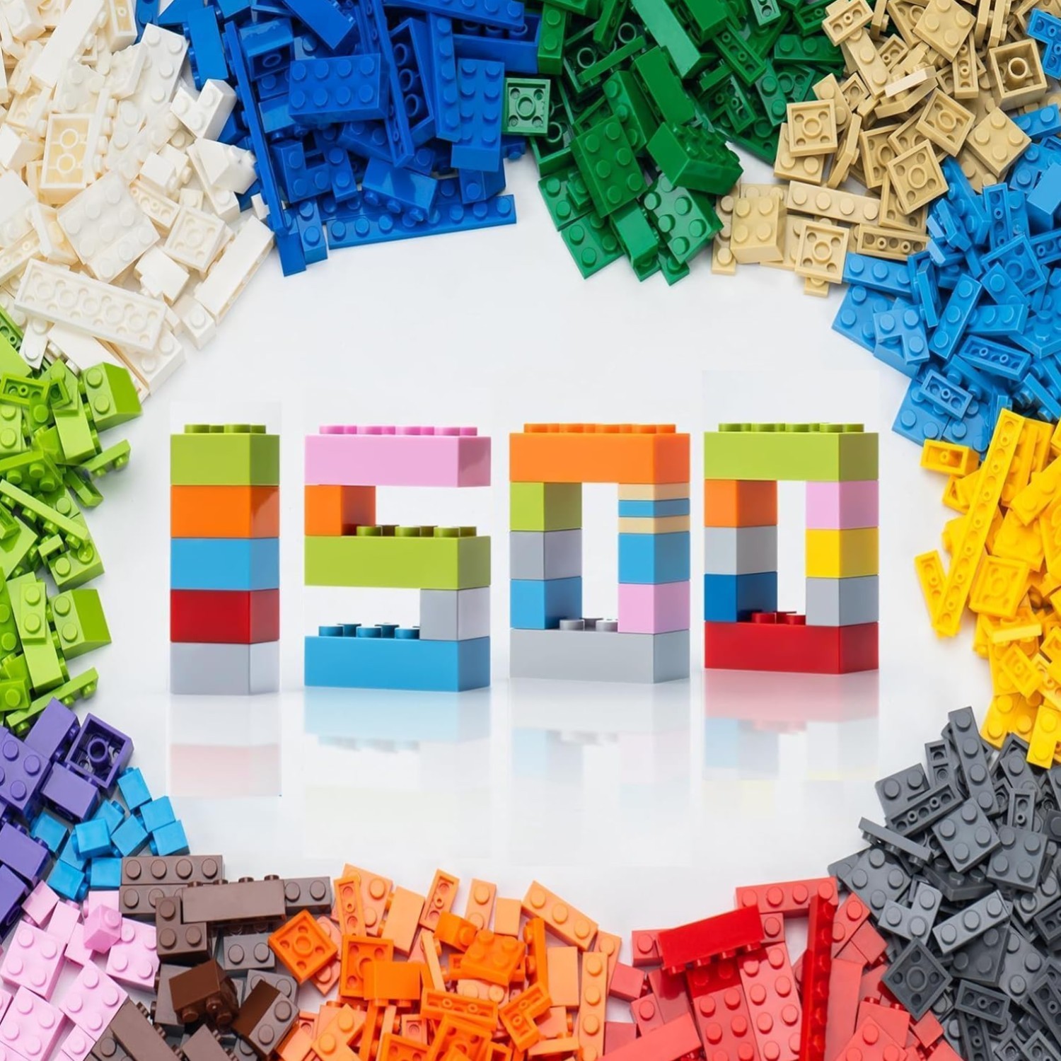 Bausteine Set 1500 Teile Kinder Spiele Bauen Kreativität Lernspielzeug