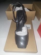 New Steve MaddenWomen's Black Sass Ankle Strap Heels