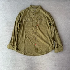 Duck Camp Premium Wingshooting Shirt Men’s Large Olive Button Front Hunting