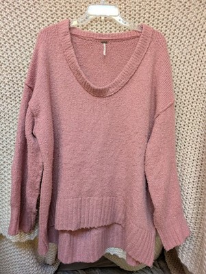 Free People Brookside Alpine Rose Oversized Knit dusty pink, small EUC 