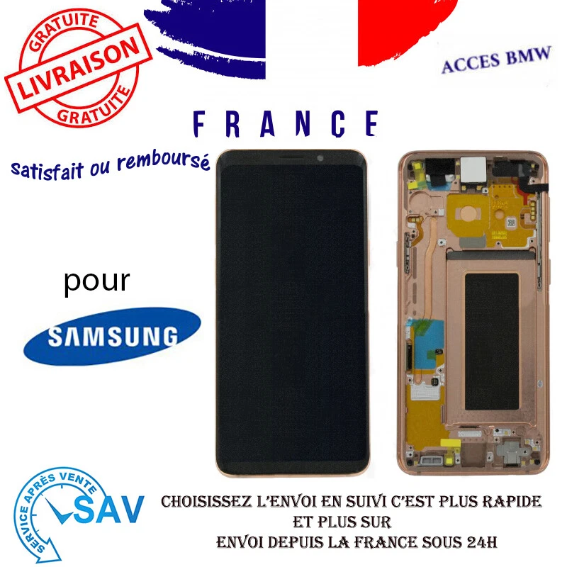 Originale Ecran LCD Complet Or Pour Samsung Galaxy S9 G960F Avec Châssis - Photo 1/1