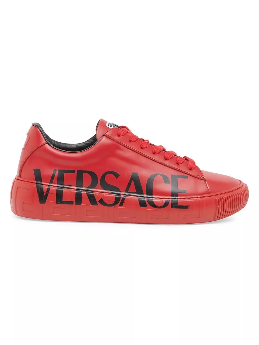 Versace red sneakers best sale mens