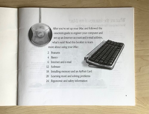 iMac (1999) User's Guide and Set-up booklet. Original and in Good Condition. - Picture 3 of 3