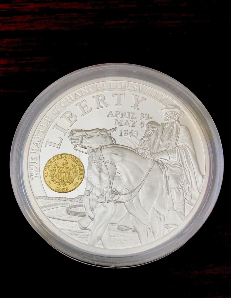 BATTLE OF CHANCELLORSVILLE COMMEMORATIVE COIN PROOF VALUE $99.95 - Image 4 of 4
