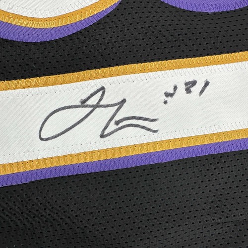 Autographed/Signed Jamal Lewis Baltimore Black Football Jersey JSA COA - Picture 3 of 4