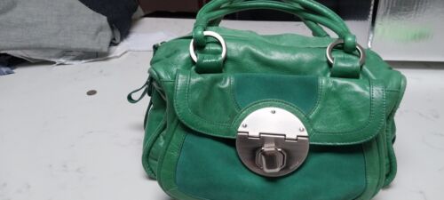 Mimco genuine leather green bag in good used condition - Picture 1 of 9