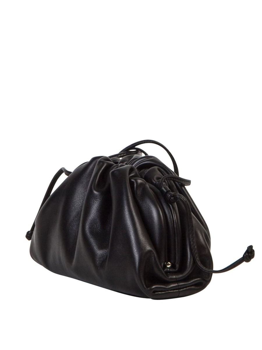 BOTTEGA VENETA Mini Pouch Black Leather Bag New | eBay