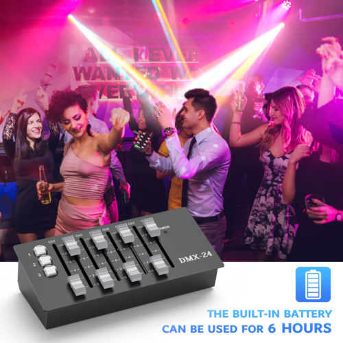 Rechargeable DMX 24 Channels Operator Console Controller for DJ Stage Lighting - Picture 3 of 11